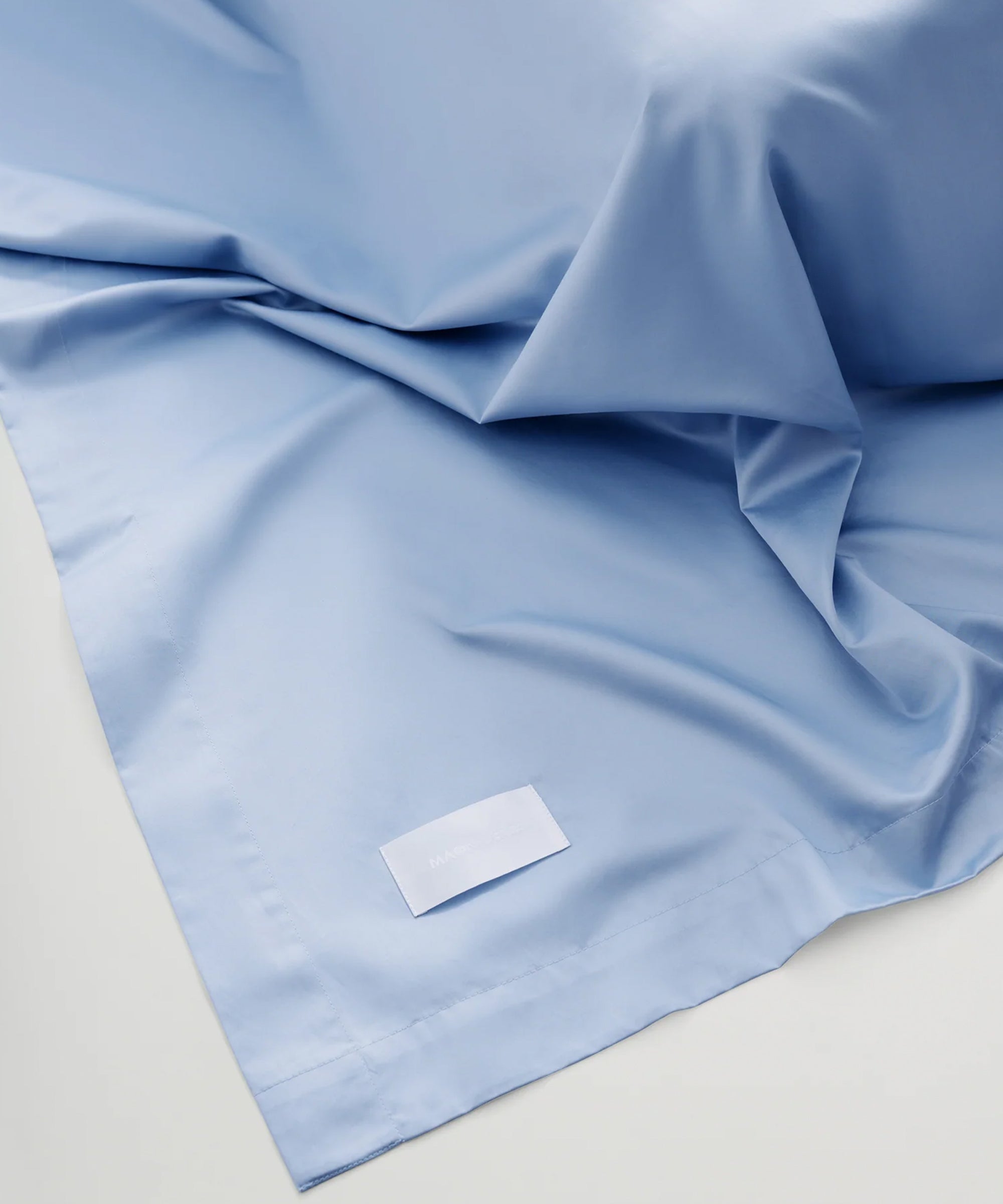 Mother Flat Sheet, Haze Blue Sateen