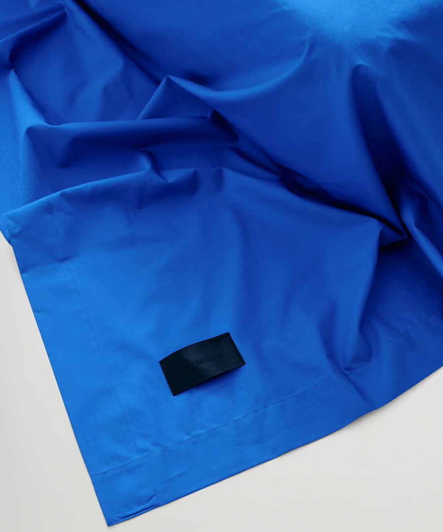 Mother Flat Sheet, Italian Blue Poplin