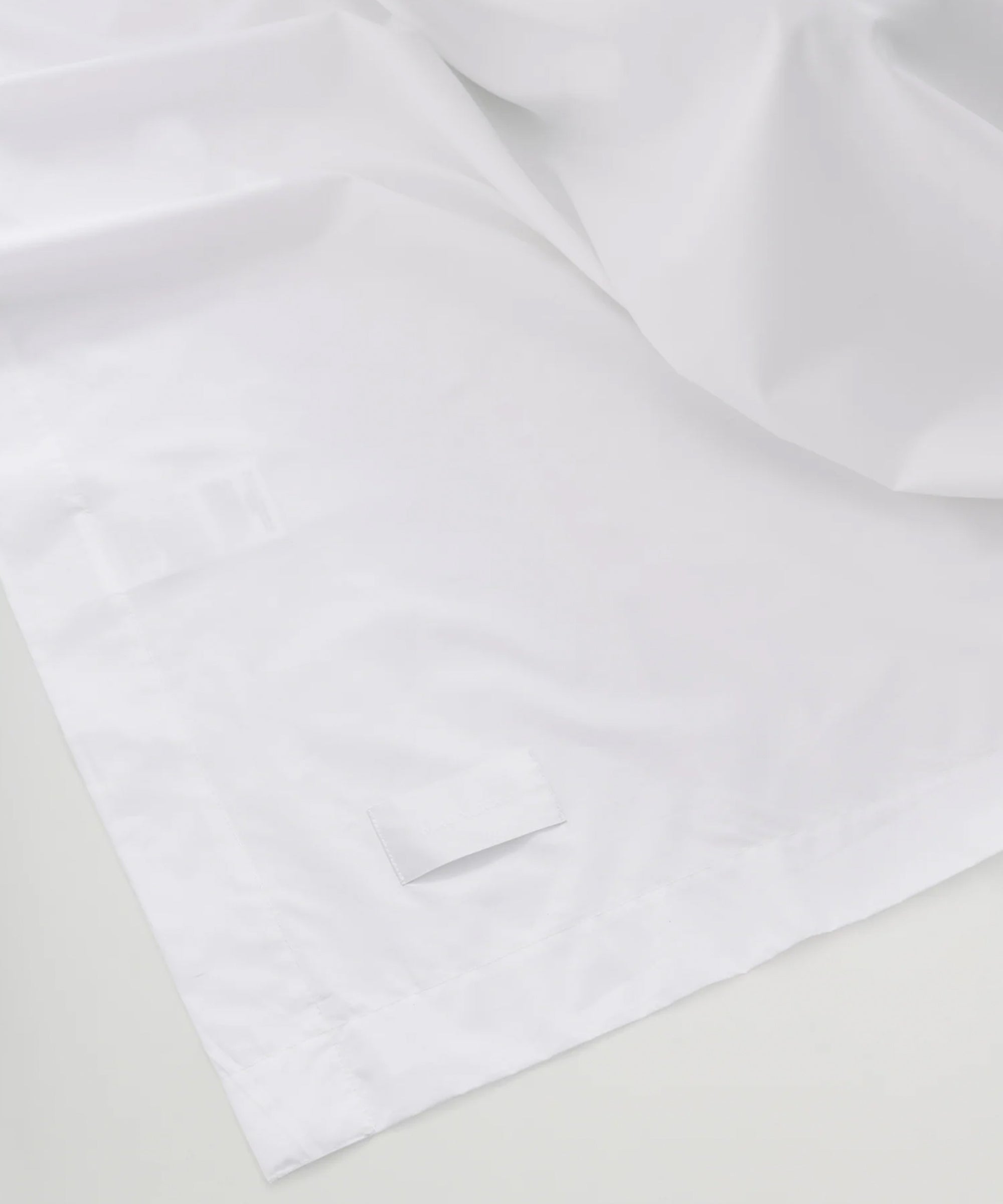 Mother Flat Sheet, White Poplin