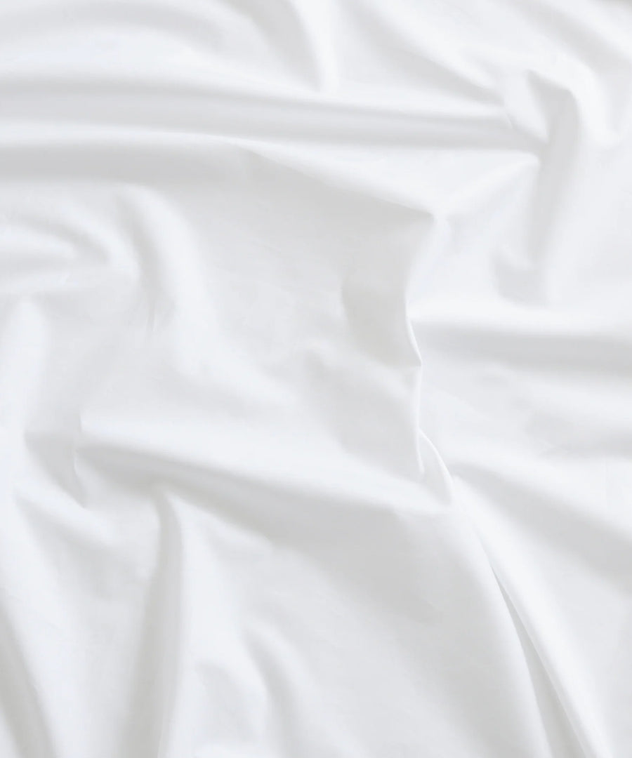 Mother Flat Sheet, White Poplin