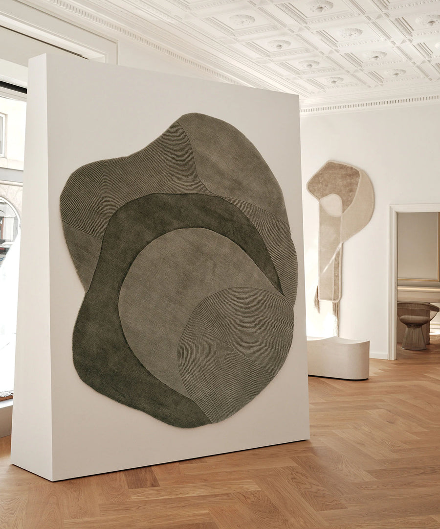 Optical Web Rug in Forest