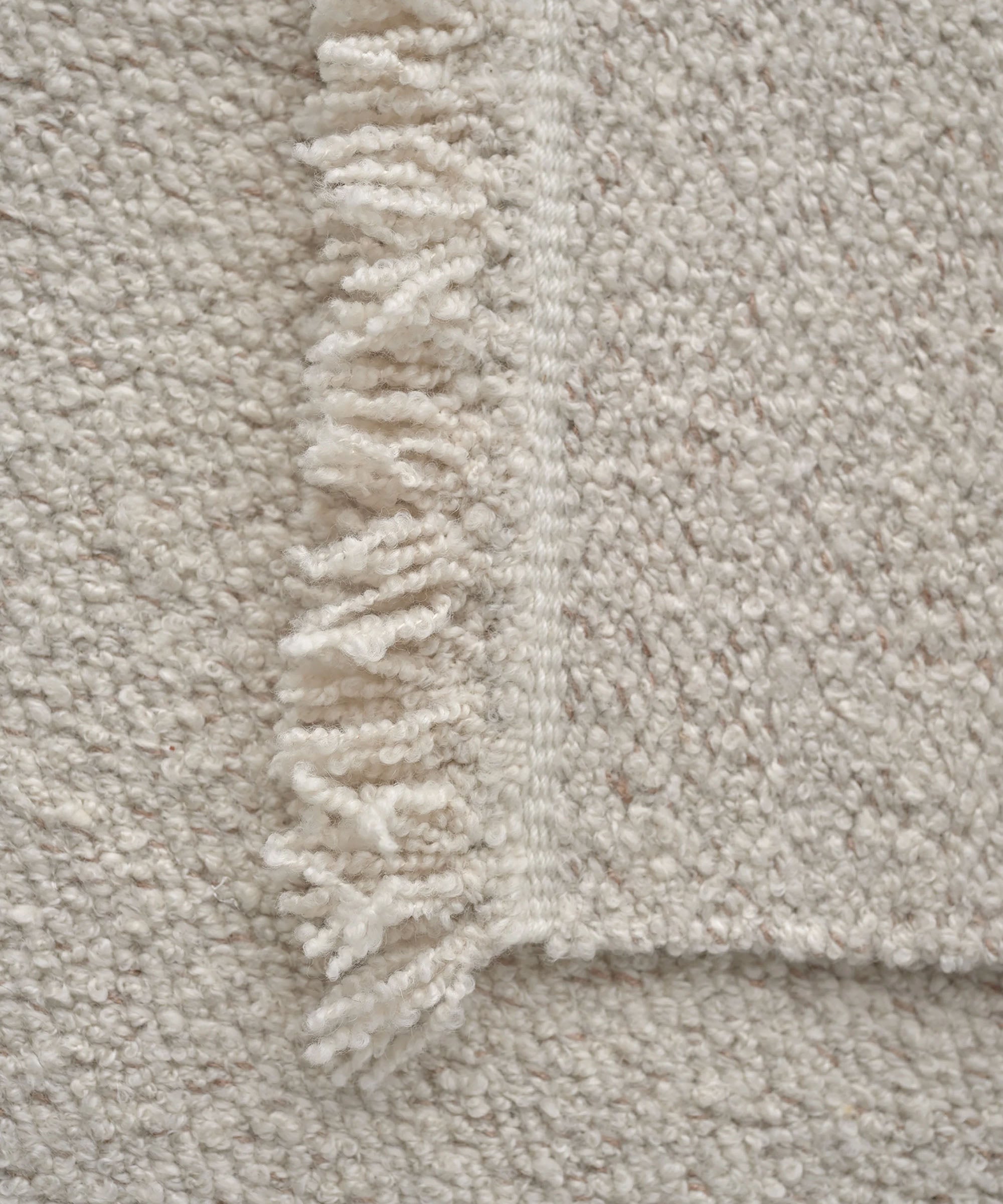 Peaceful Parity Rug in White