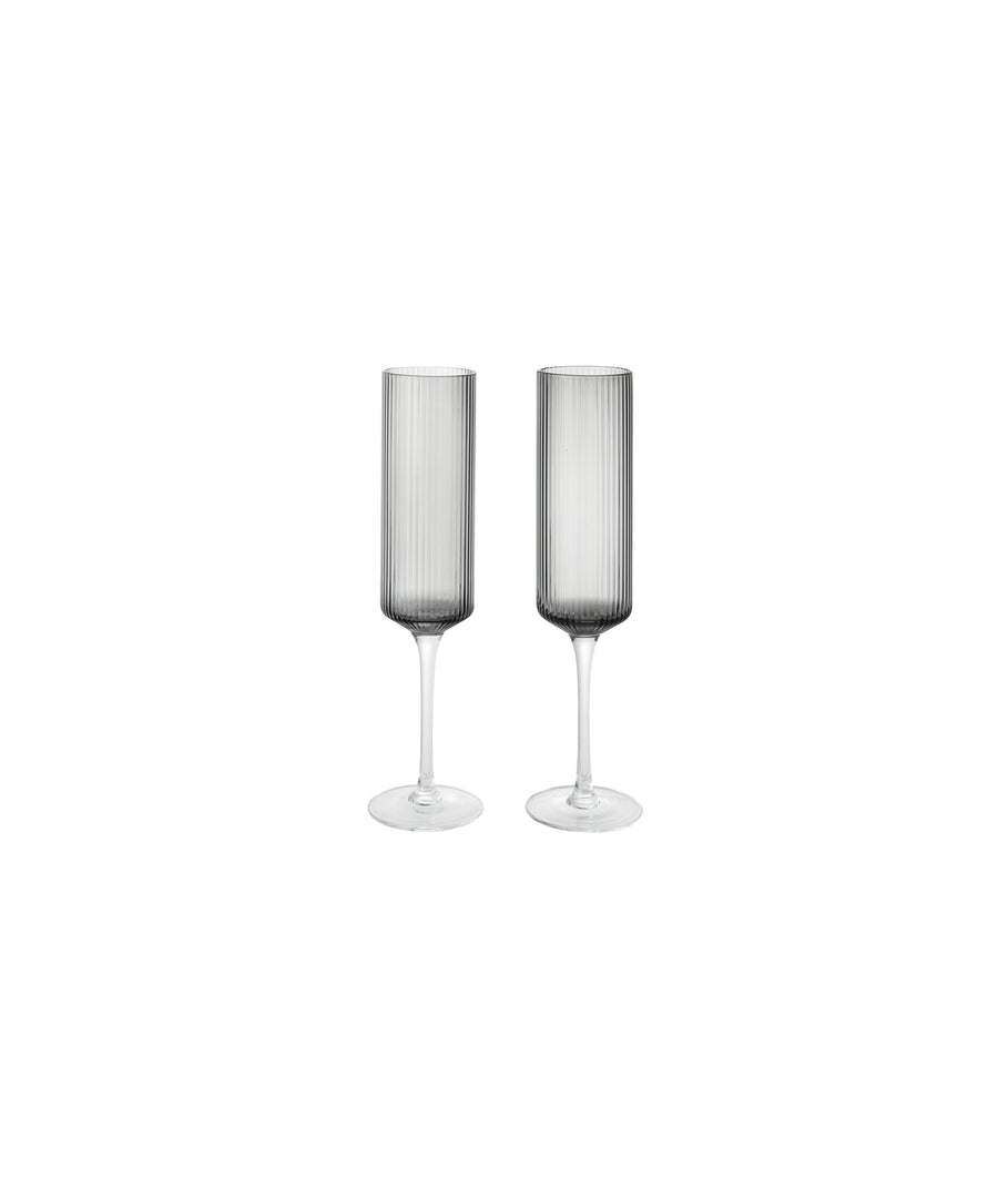 Ripple Champagne Flutes, Set of 2