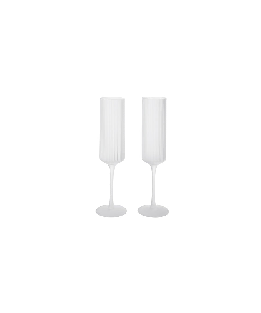 Ripple Champagne Flutes, Set of 2