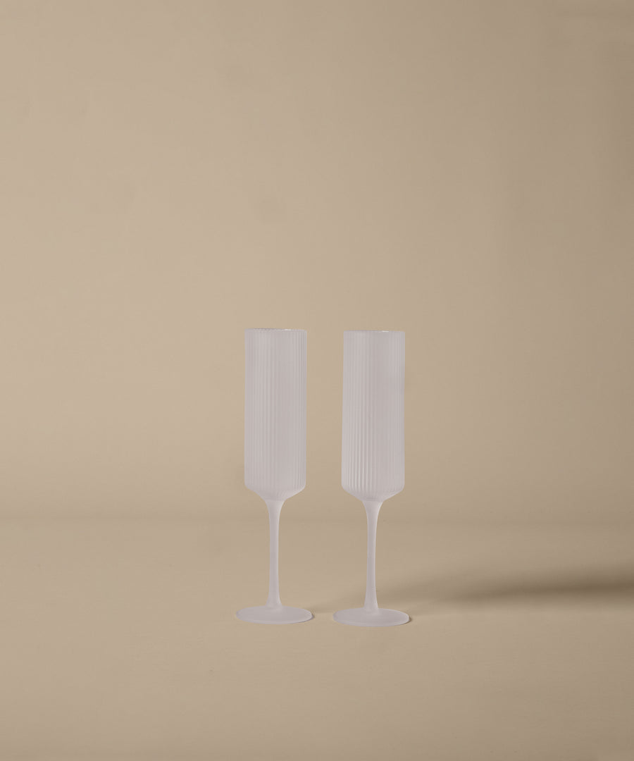 Ripple Champagne Flutes, Set of 2