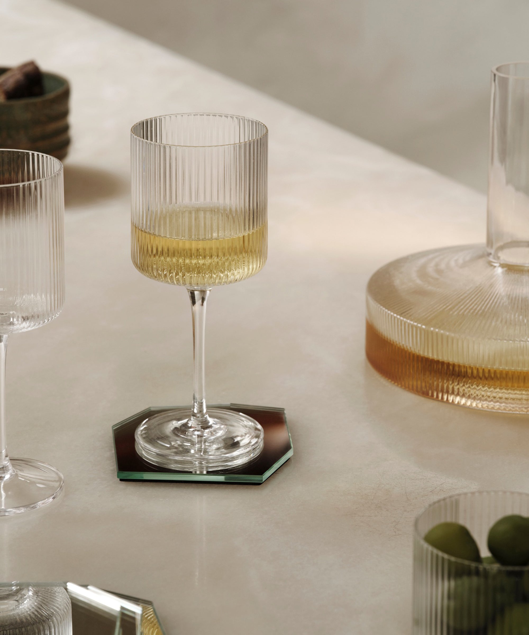 Ripple White Wine Glasses, Set of 2