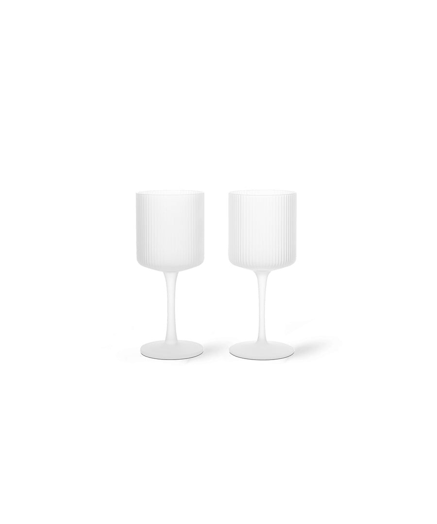 Ripple White Wine Glasses, Set of 2