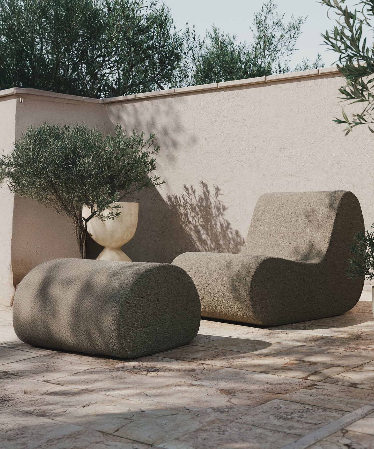 Rouli Pouf Pure Bouclé