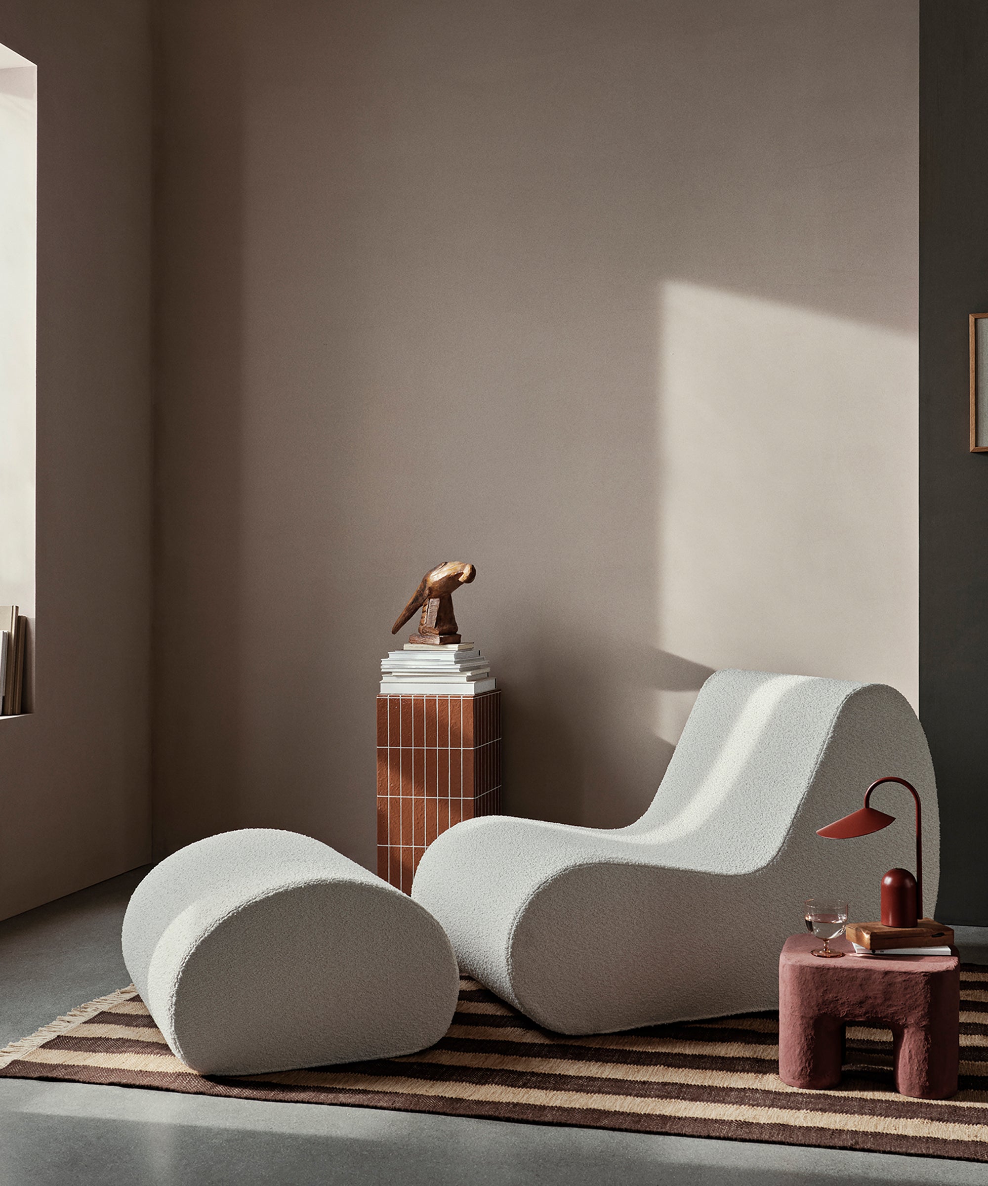 Rouli Pouf Pure Bouclé