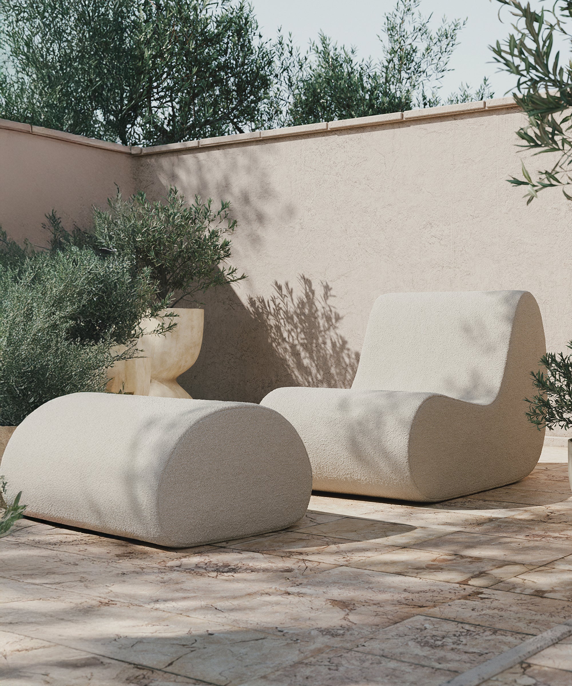 Rouli Pouf Pure Bouclé