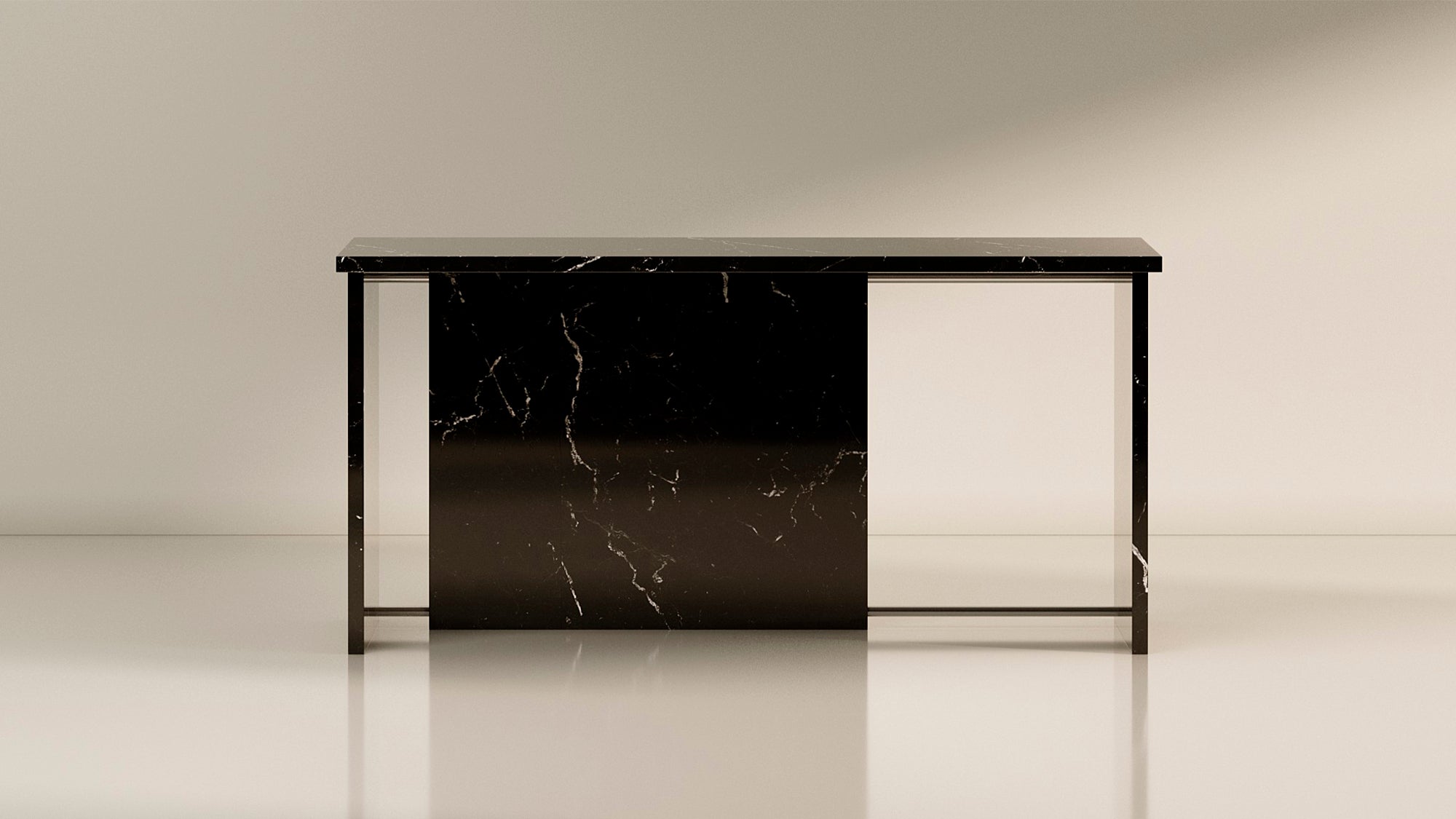 Segment Desk, Nero Marquina - Sample