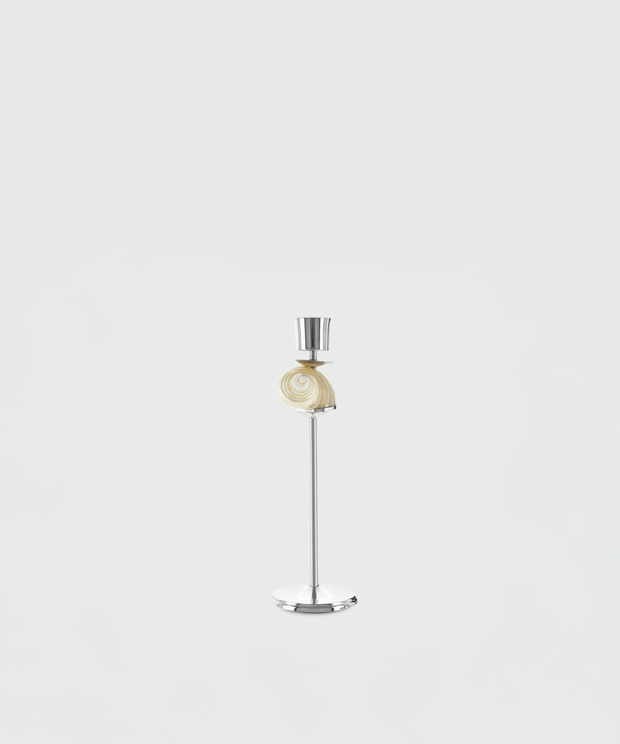 Silver Spiral Candlestick