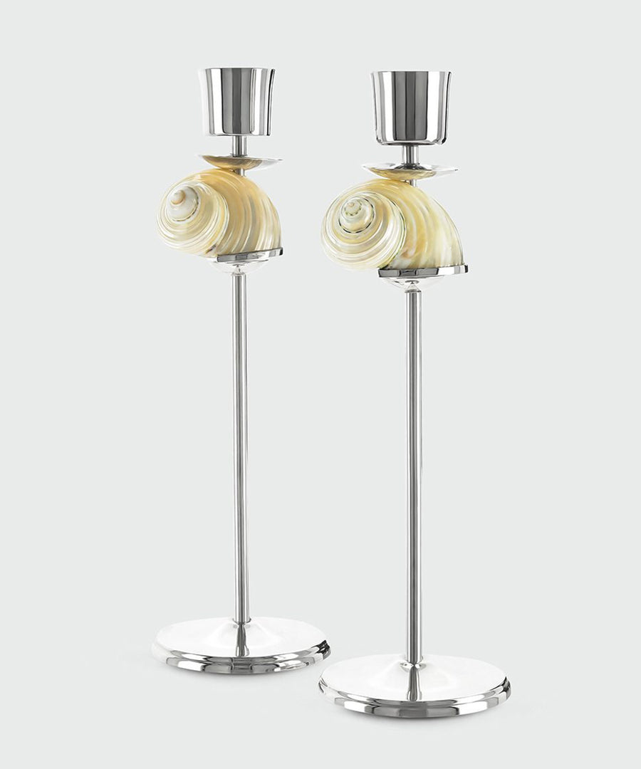 Silver Spiral Candlestick