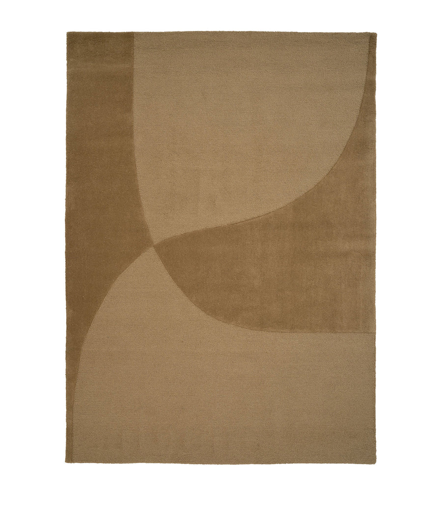 Split Plains Rug in Mustard
