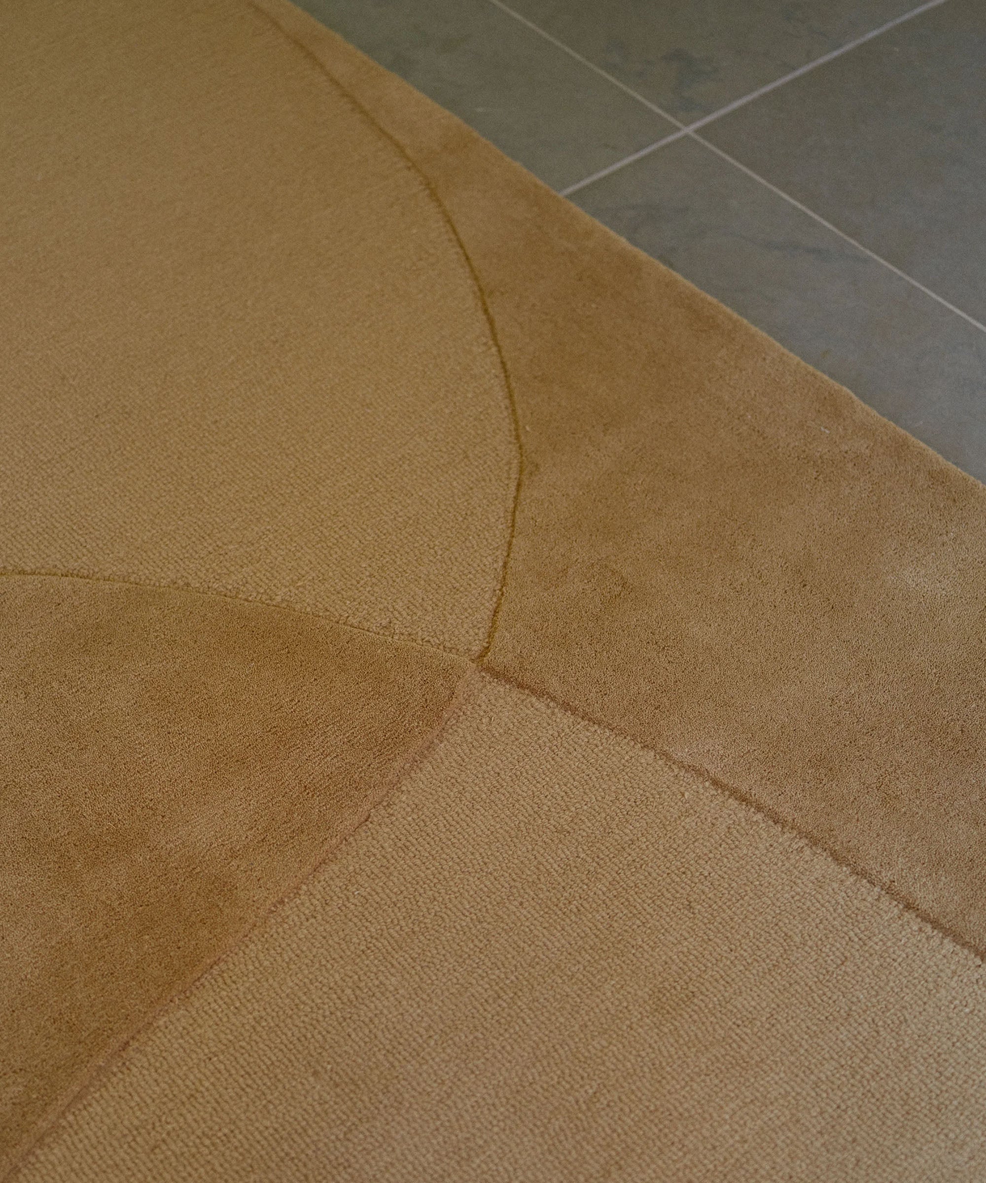 Split Plains Rug in Mustard