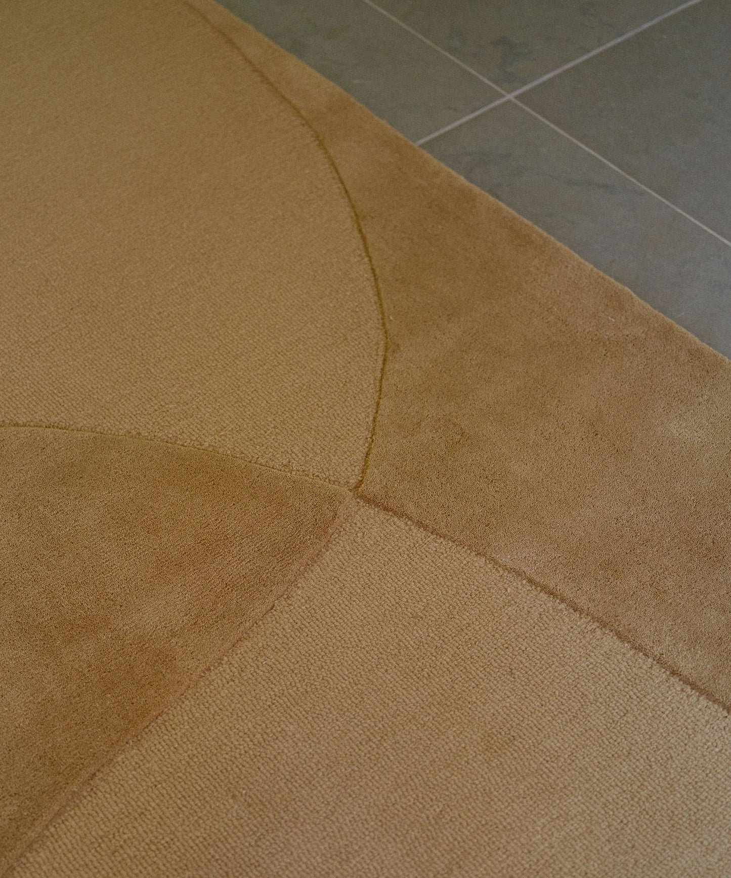 Split Plains Rug in Mustard