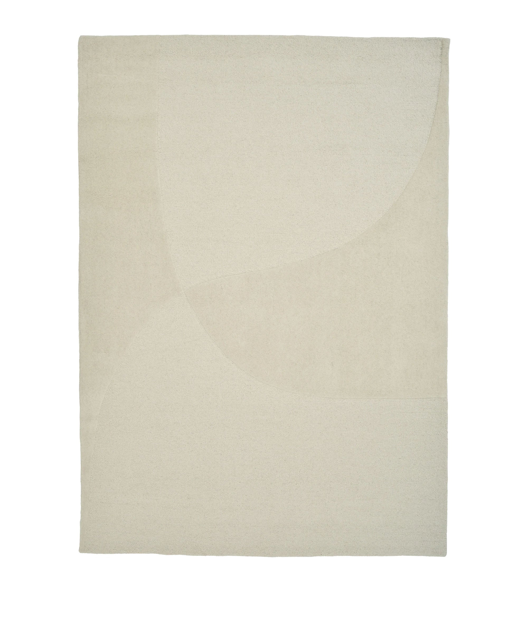 Split Plains Rug in White