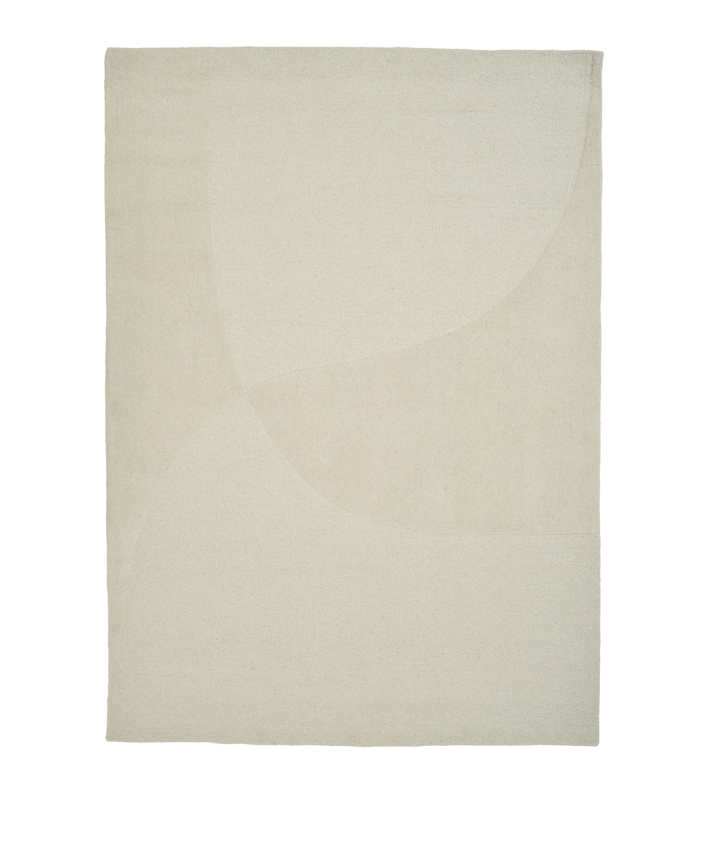 Split Plains Rug in White