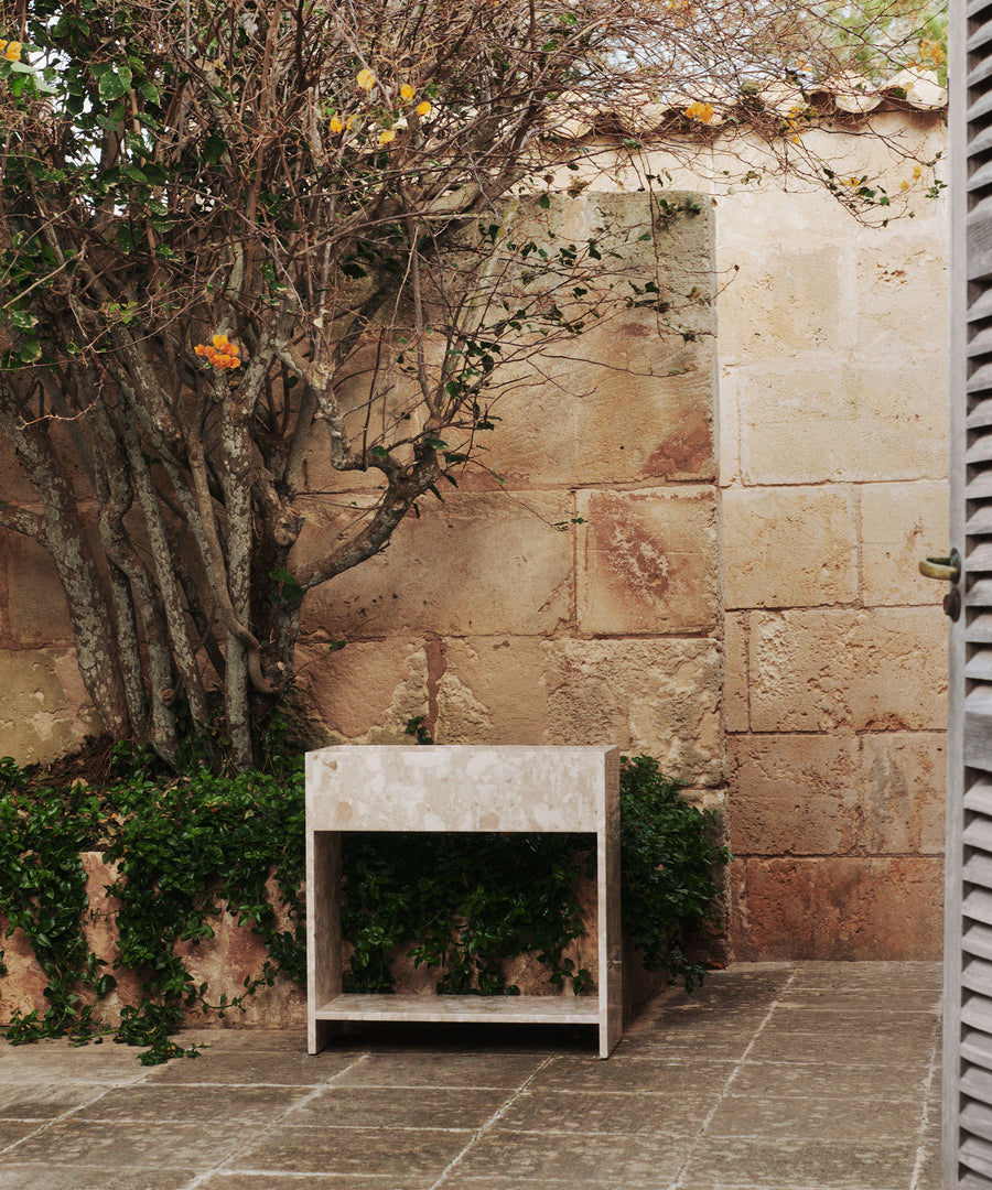Stone Plant Box With Shelf