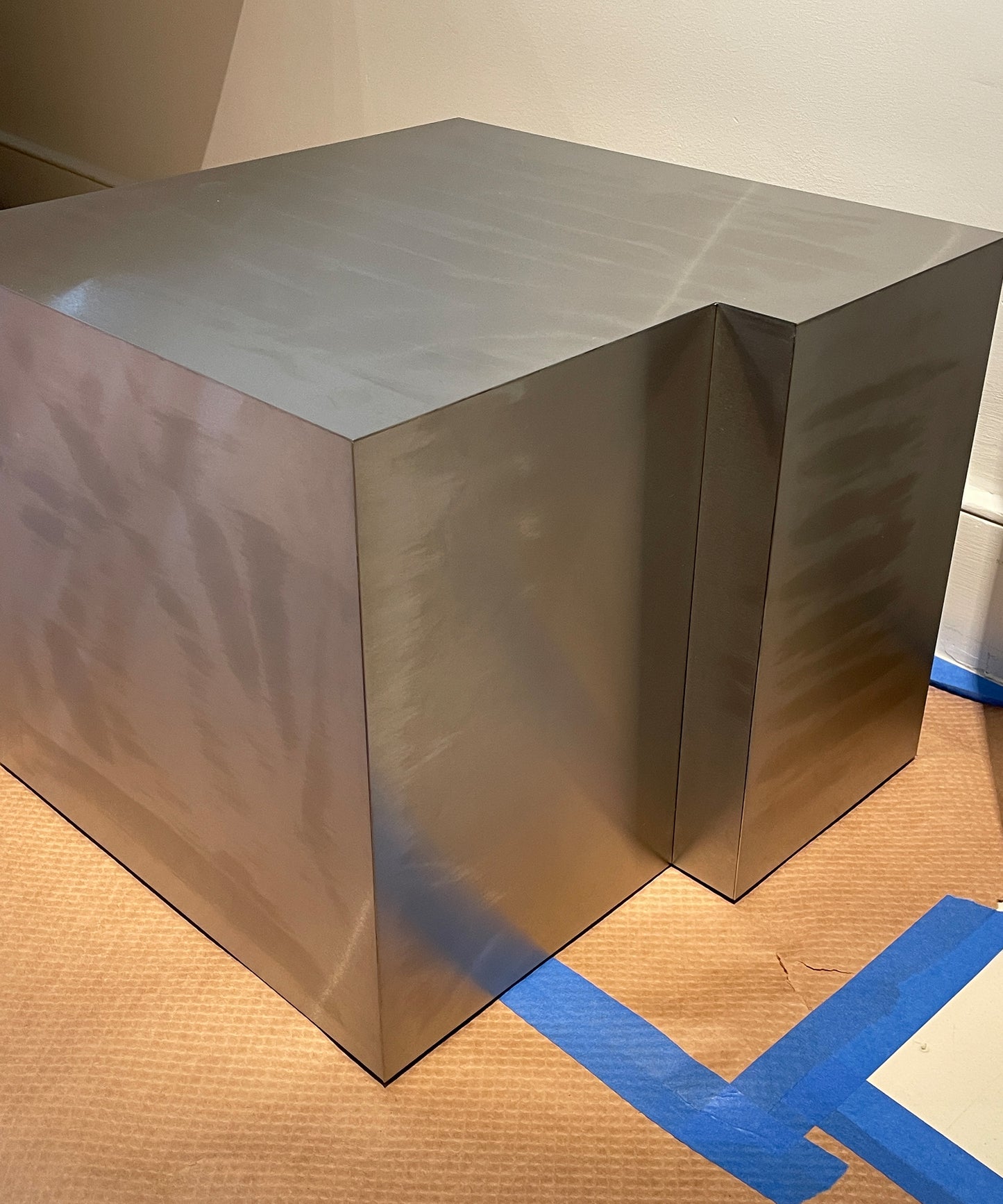 Tetra Side Table, Brushed Stainless Steel - Sample