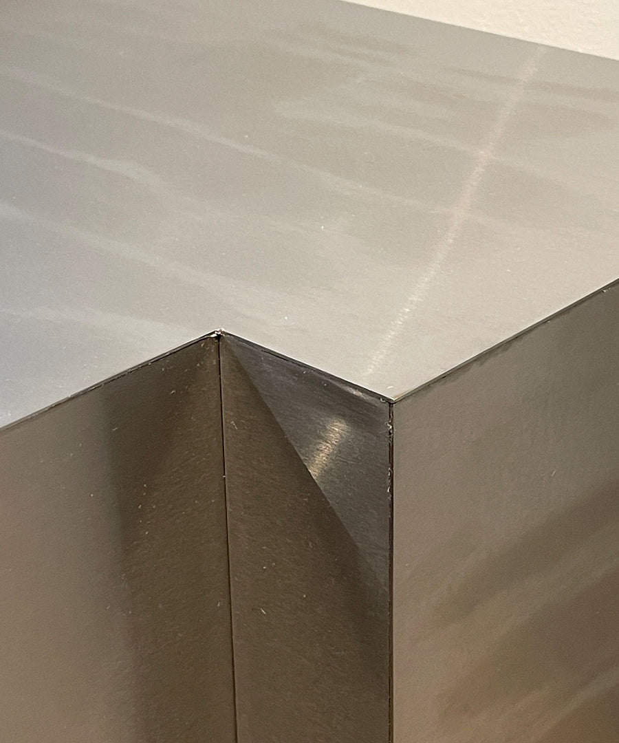 Tetra Side Table, Brushed Stainless Steel - Sample