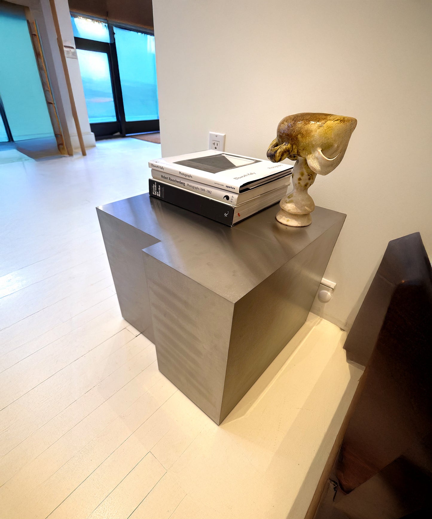 Tetra Side Table, Brushed Stainless Steel - Sample