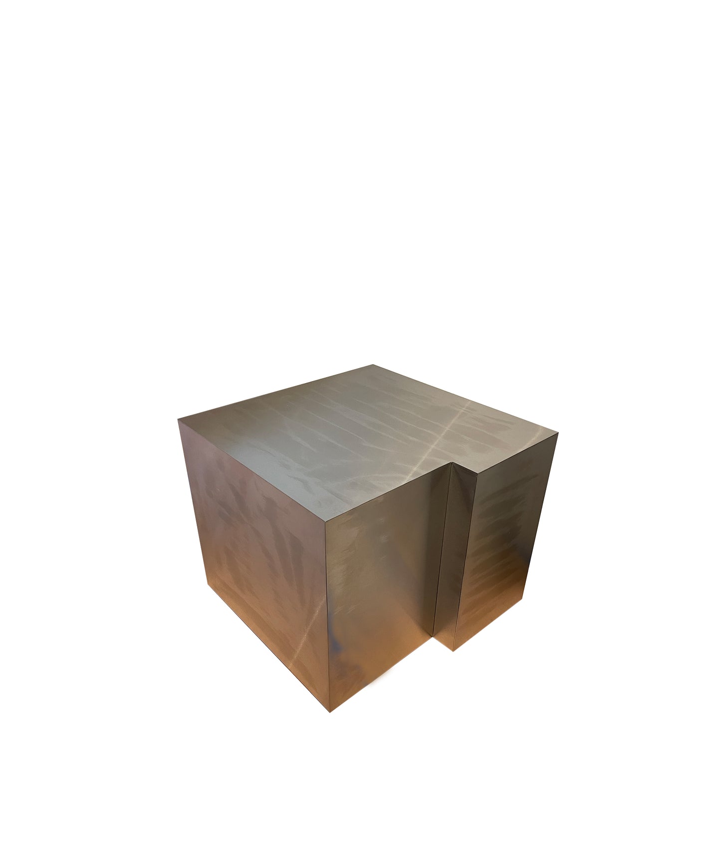 Tetra Side Table, Brushed Stainless Steel - Sample