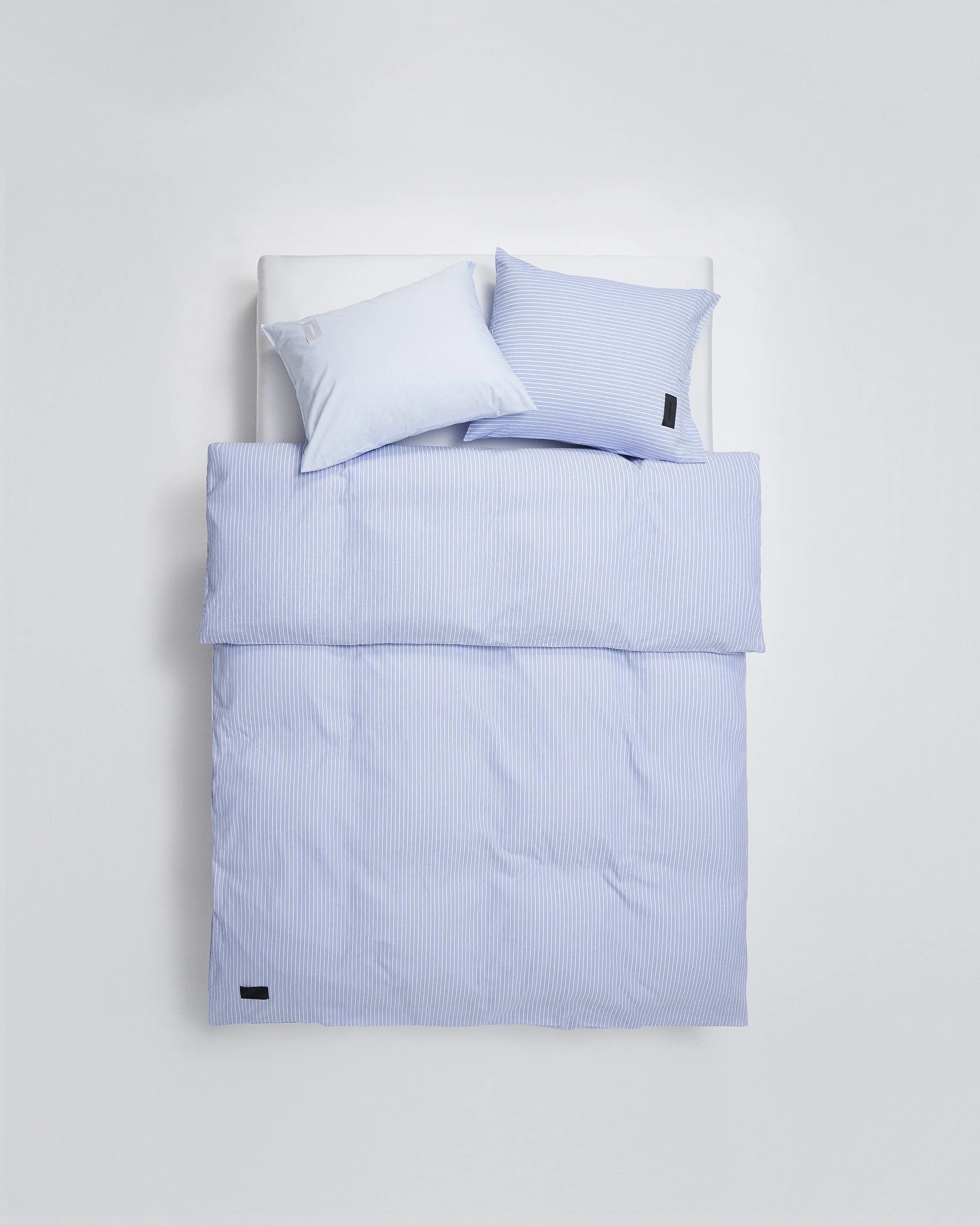 Wall Street Duvet Cover, Stripe Light Blue