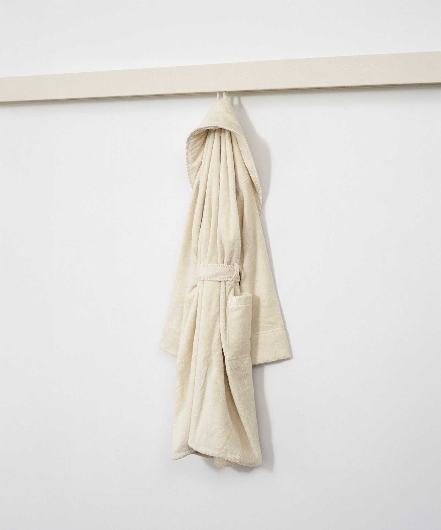 Whipstitch Bathrobe, Off White