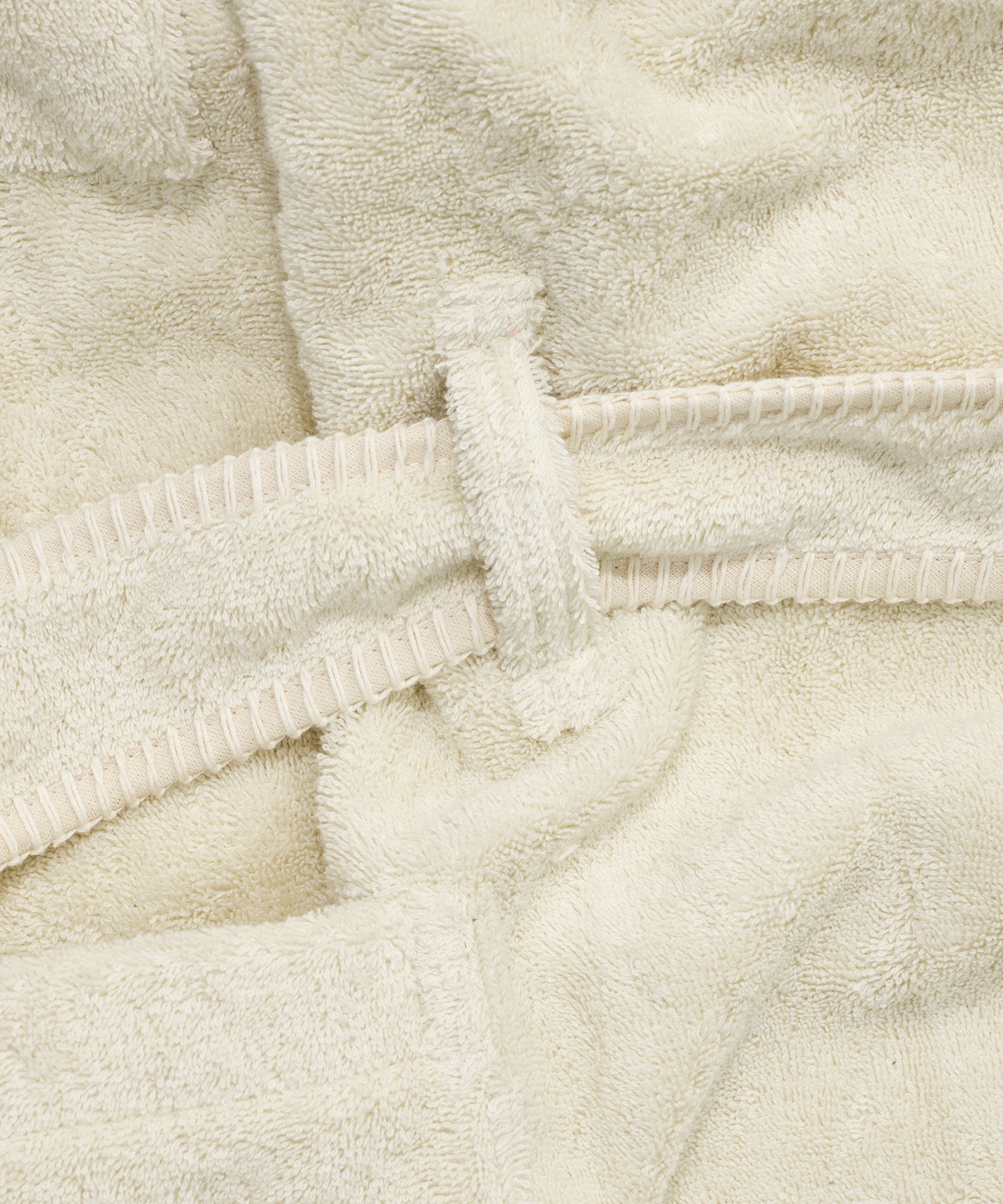 Whipstitch Bathrobe, Off White
