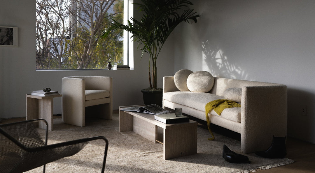 Arc Sofa - 60" - Ivory Boucle - Sample