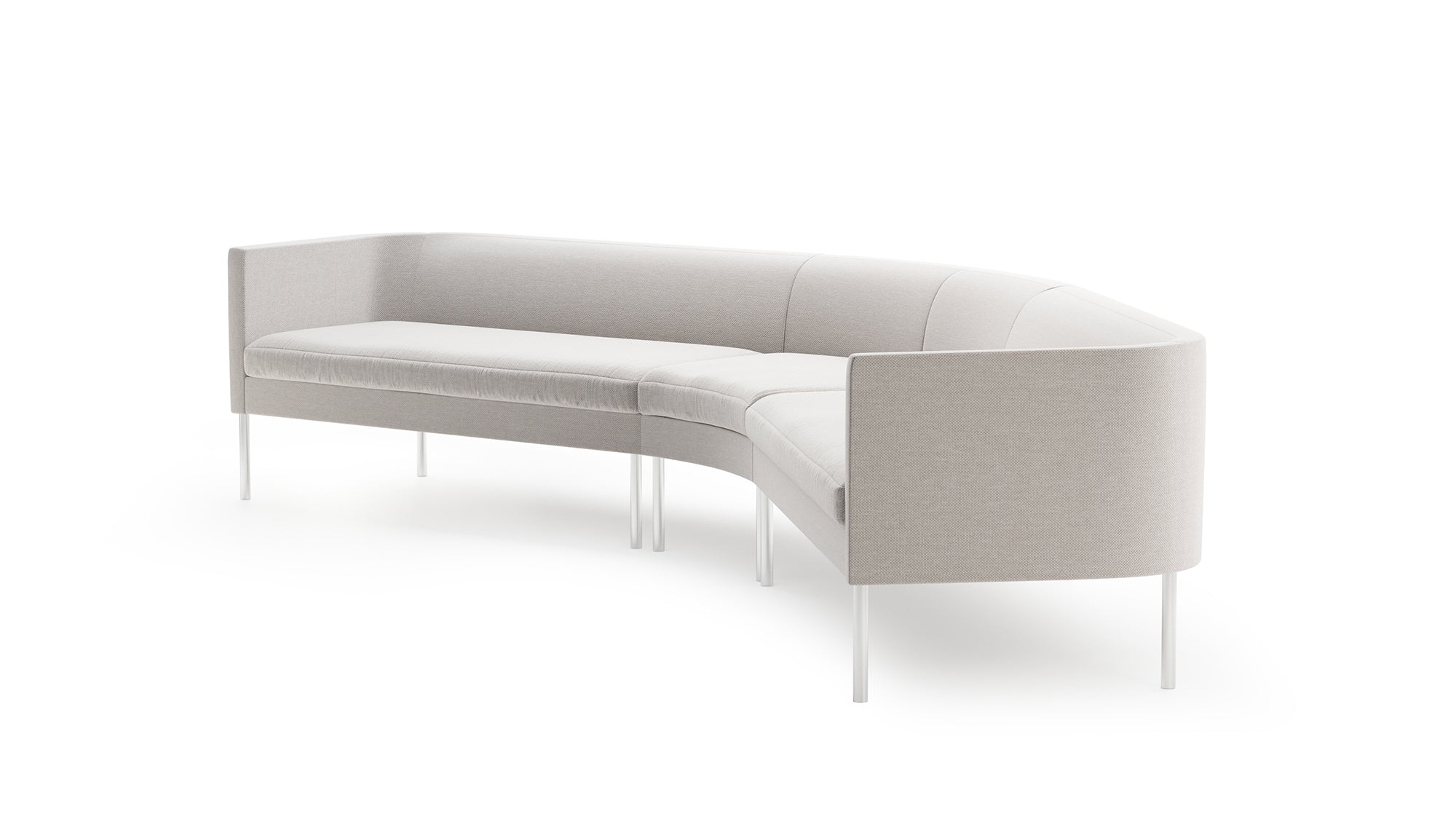 Arc V-Sectional with Tube Legs