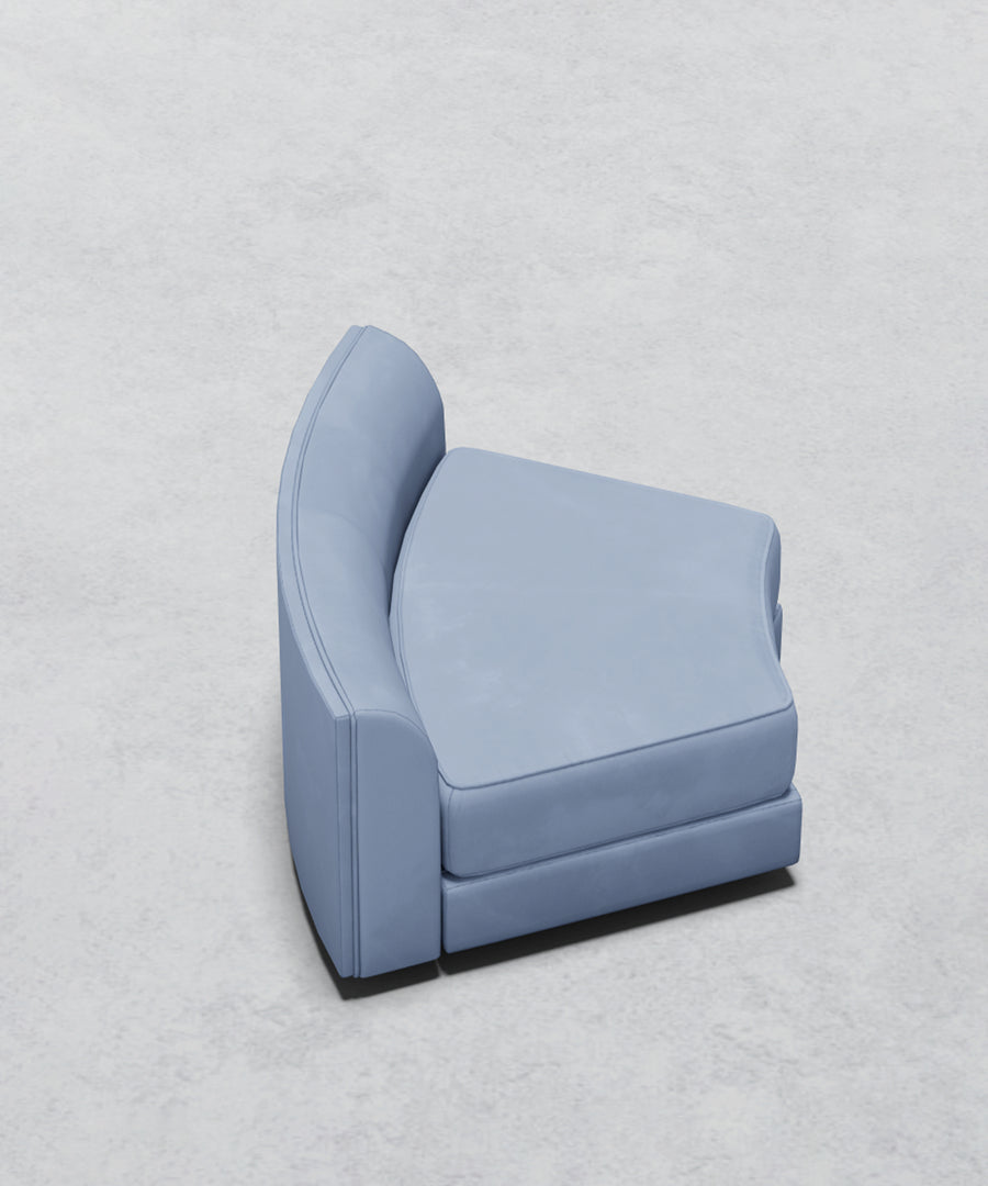 Maura Modular Concave Wedge Chair - Hydrangea - Sample (set of 2)