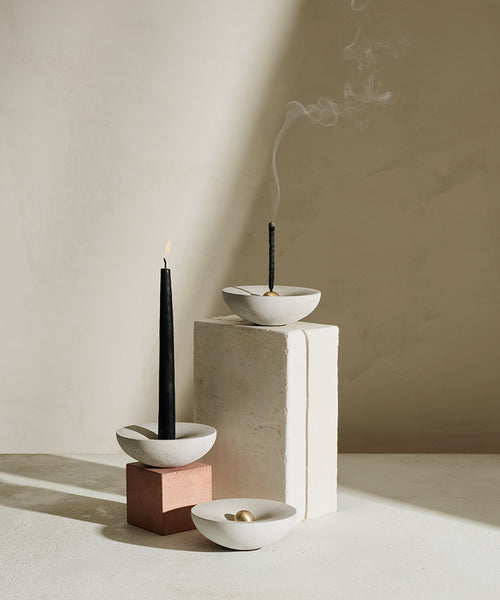 Vorta Candle and Incense Holder Set by Light + Ladder | TRNK